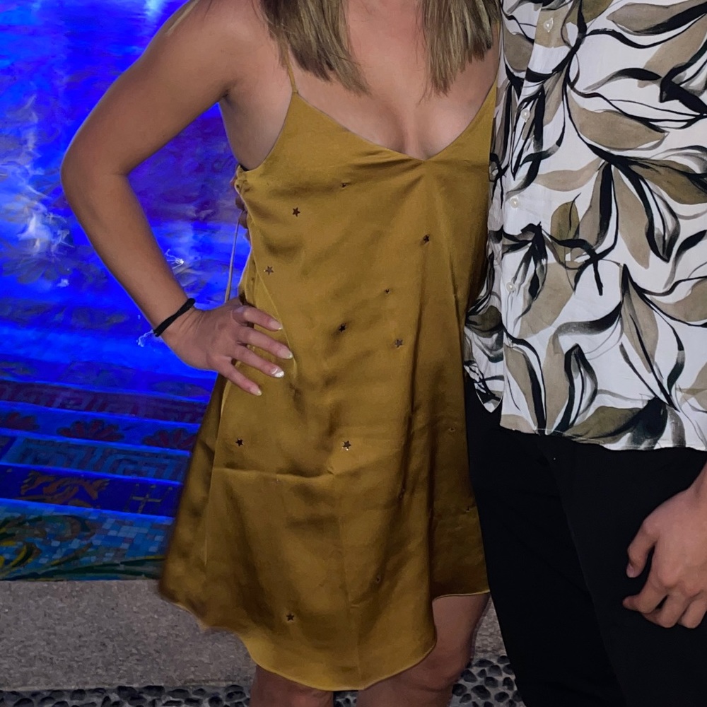 * MOVING SALE* 
For Love & Lemons Olive Twinkle Slip Dress - Picture 6 of 6